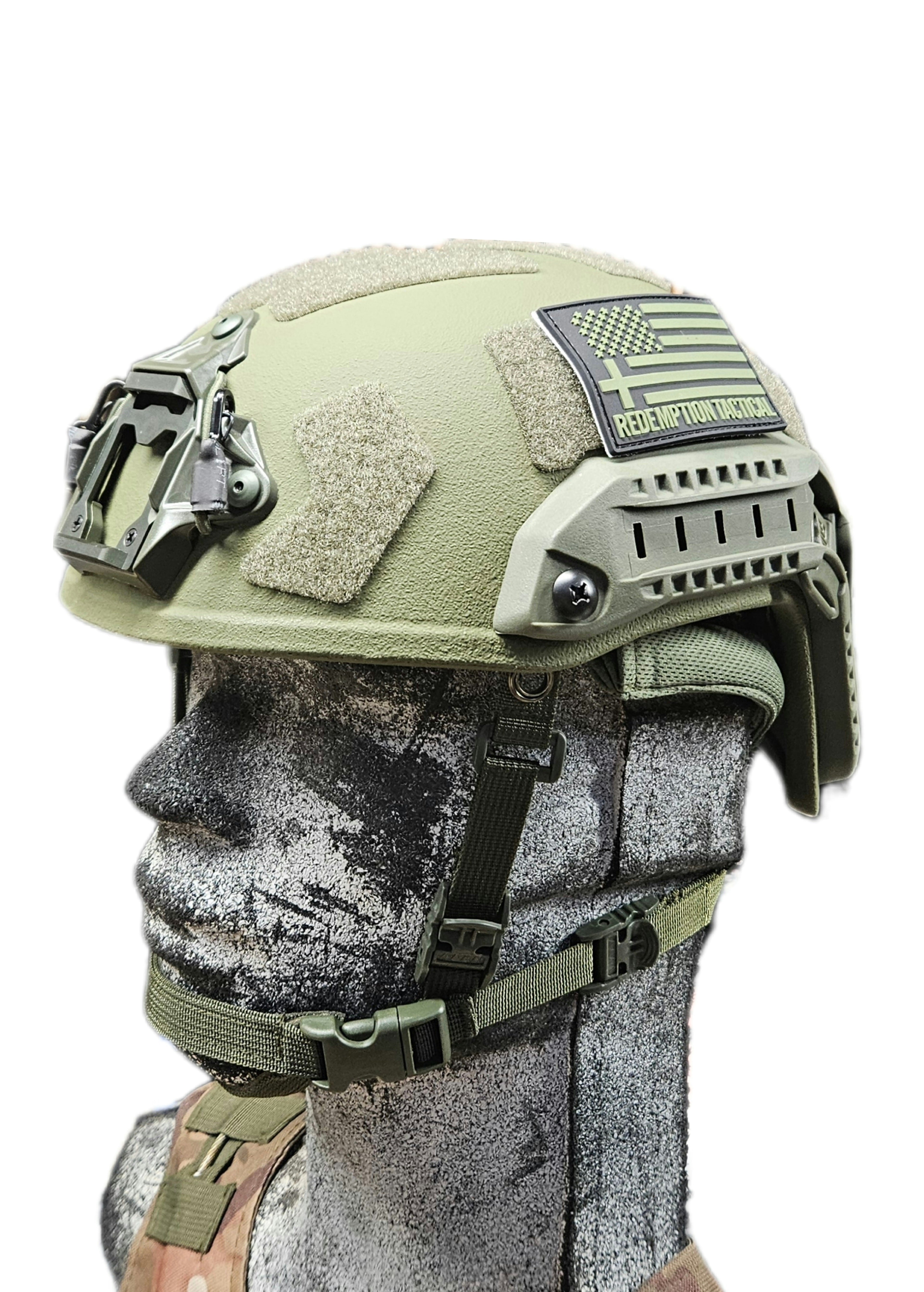 Ballistic Helmet RT2 High Cut Helmet: Tested to LEVEL IIIA (Included Arc Rails, Padding, Straps)